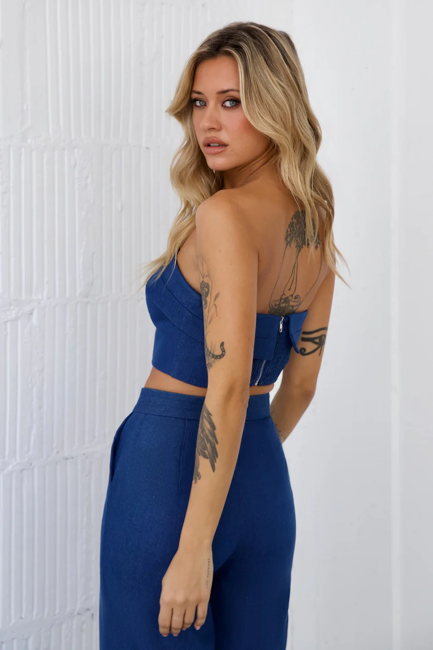 On Edge Crop Top Denim