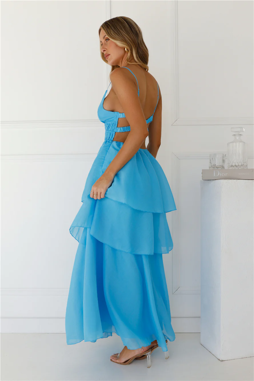 One True Love Maxi Dress Blue