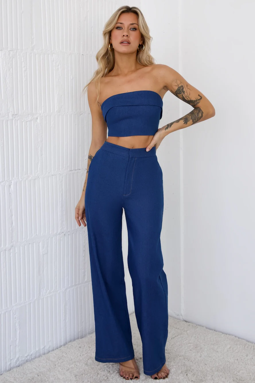 On Edge Crop Top Denim