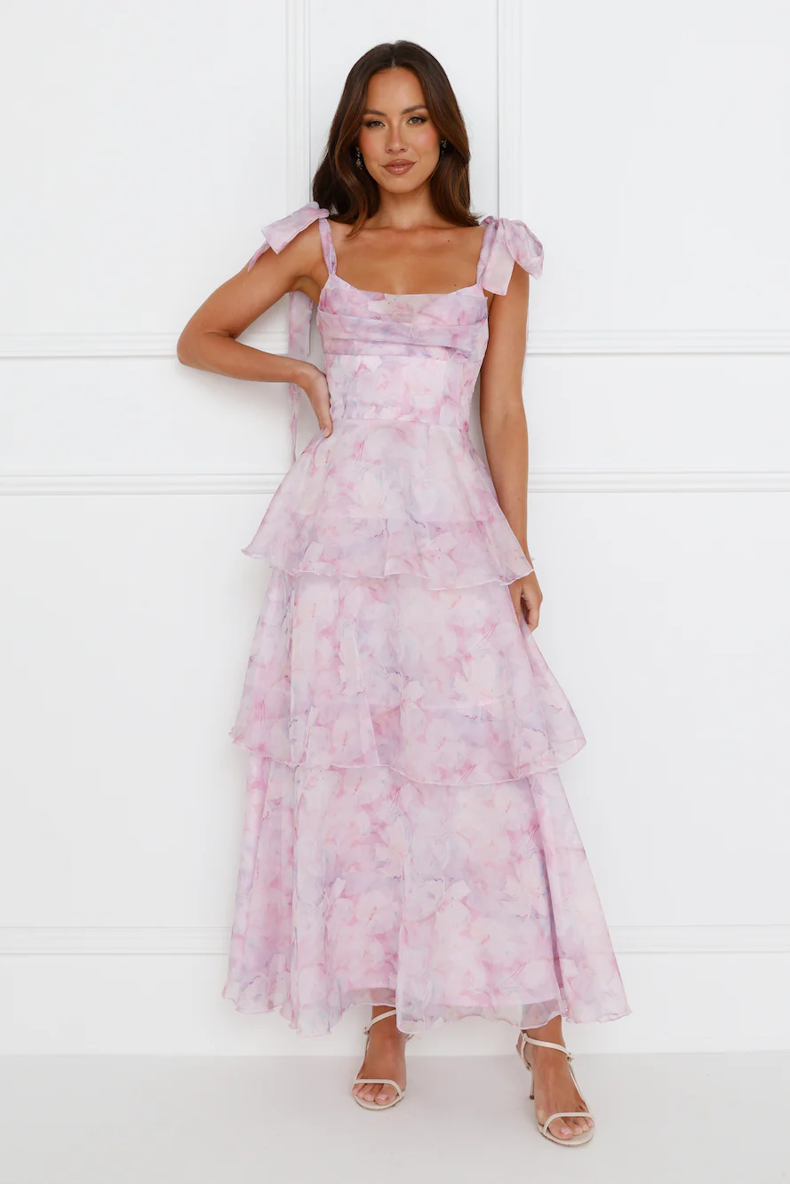 Paisley Maxi Dress Purple