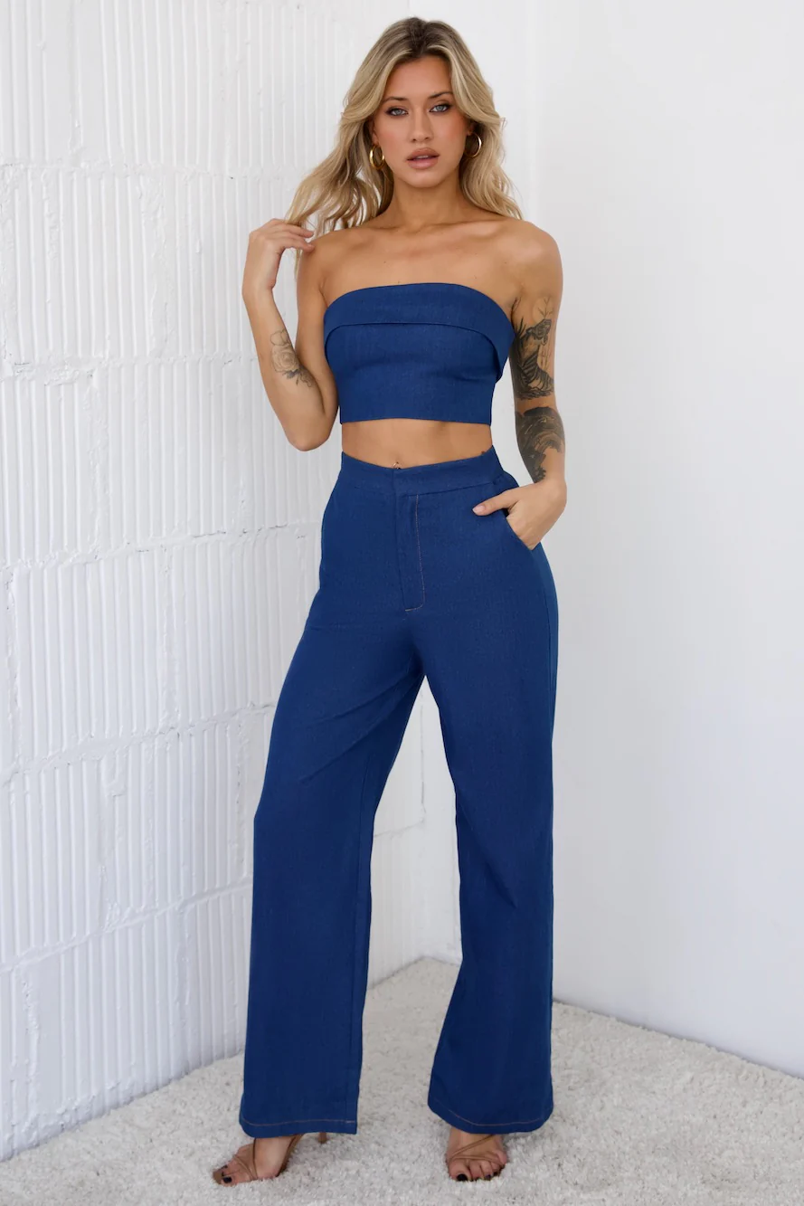 On Edge Crop Top Denim