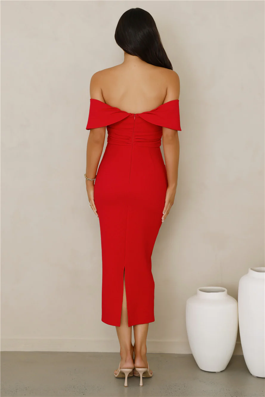 Need A Reason Midi Dress Red