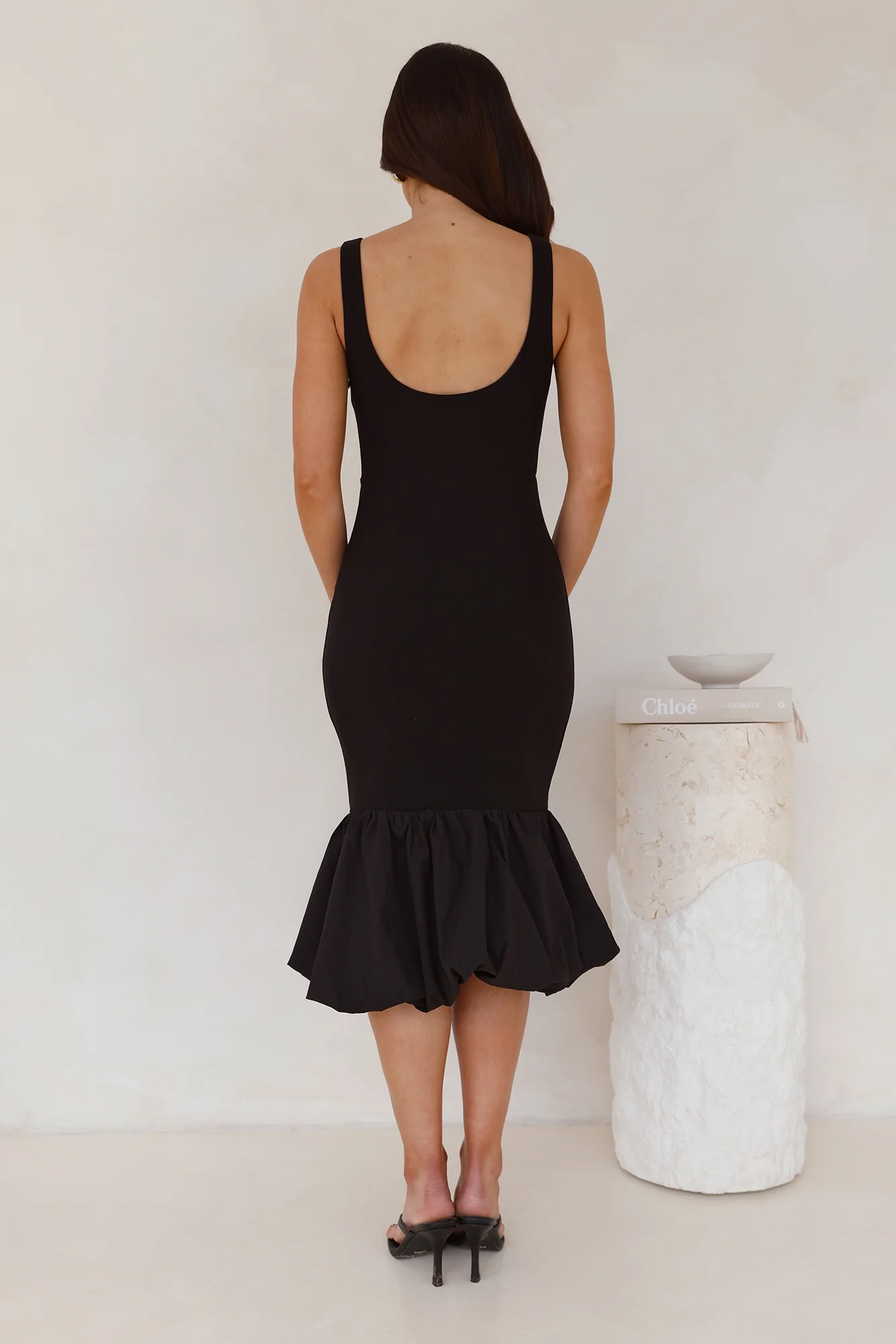 Once Upon A Time Bubble Midi Dress Black