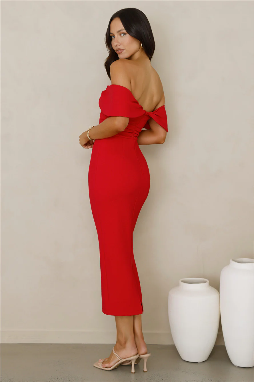 Need A Reason Midi Dress Red