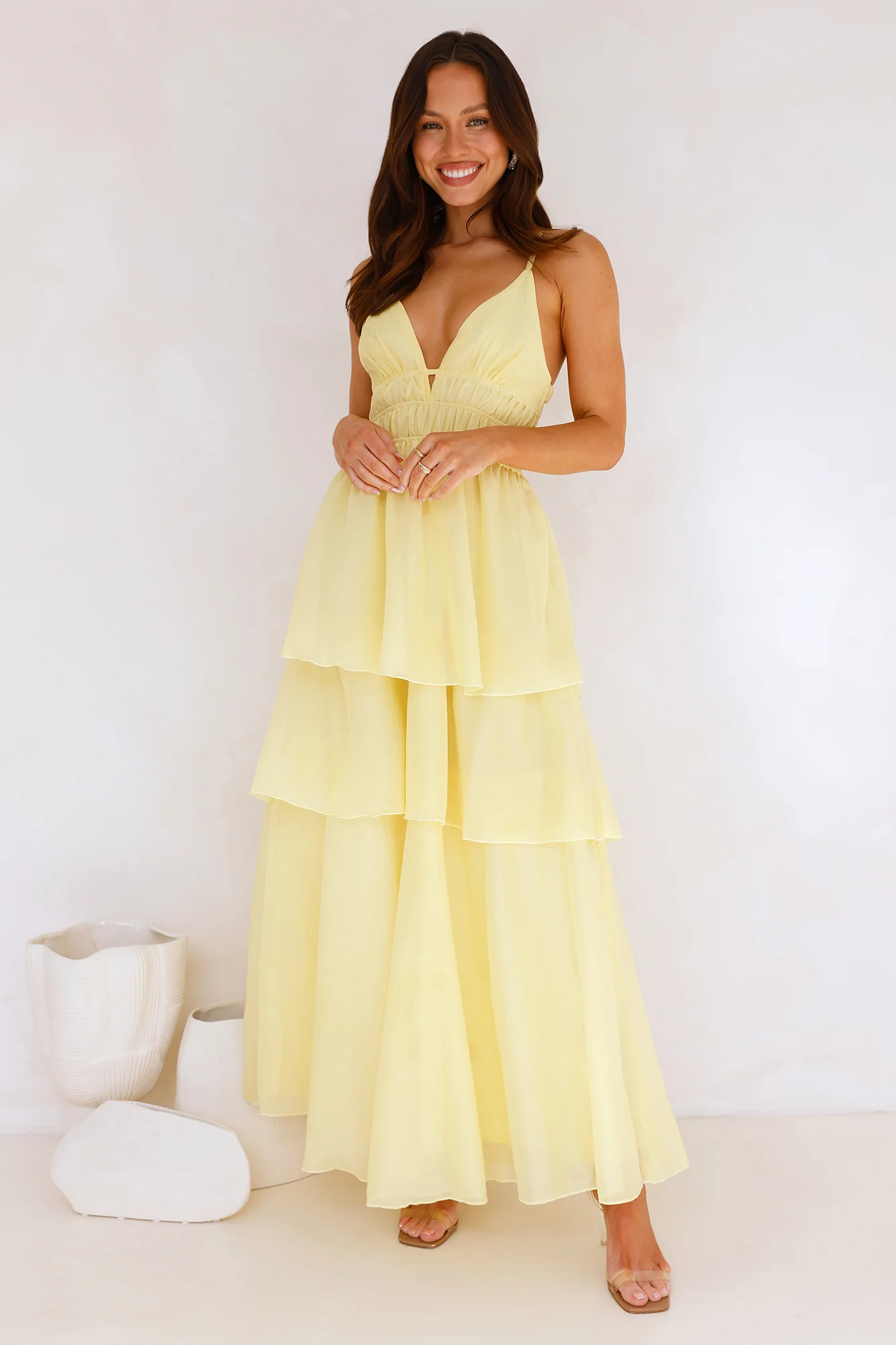 One True Love Maxi Dress Yellow