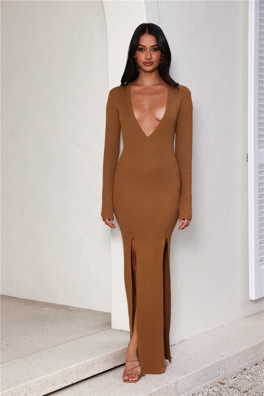 Opulence Maxi Dress Camel