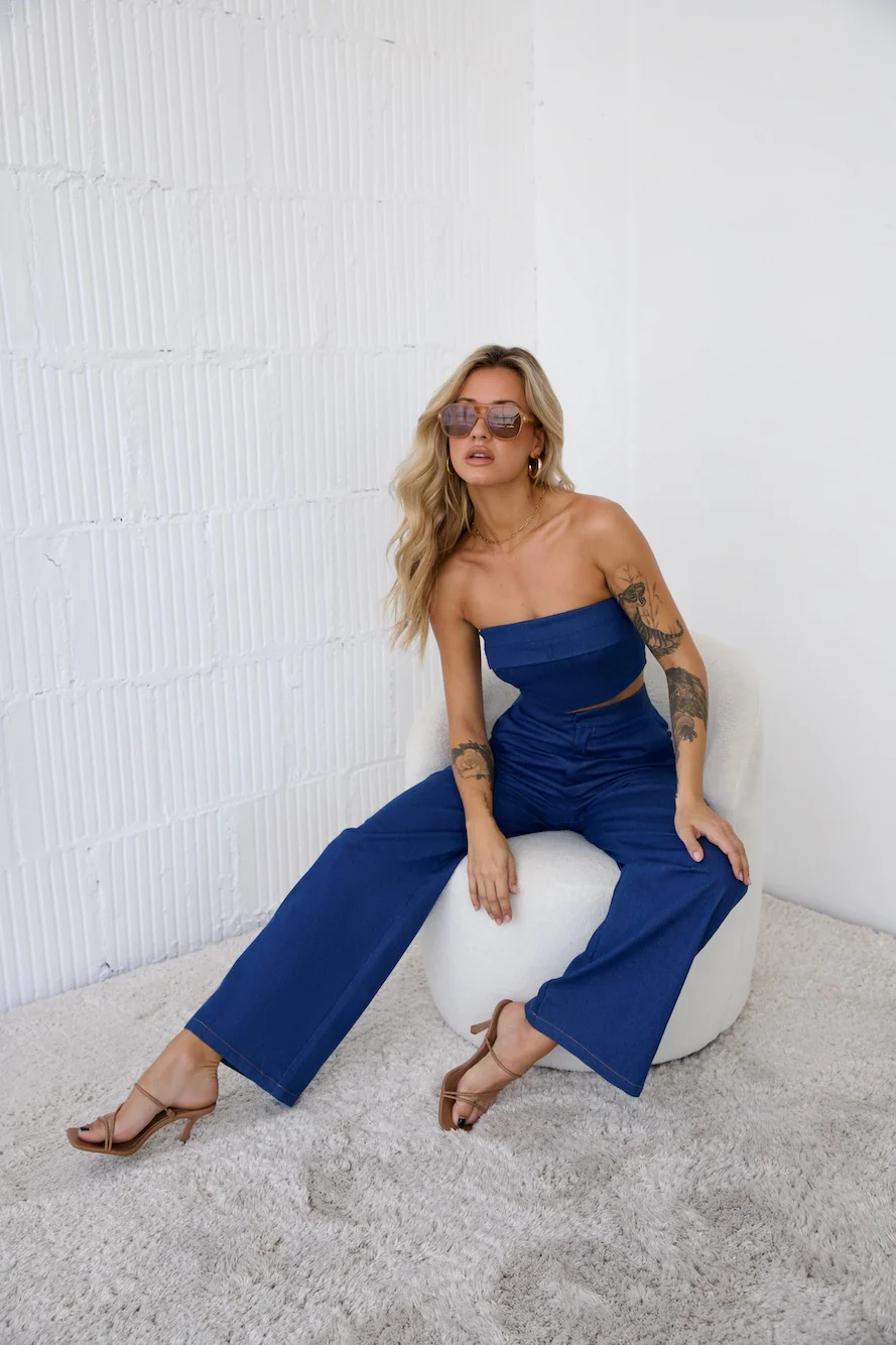 On Edge Crop Top Denim