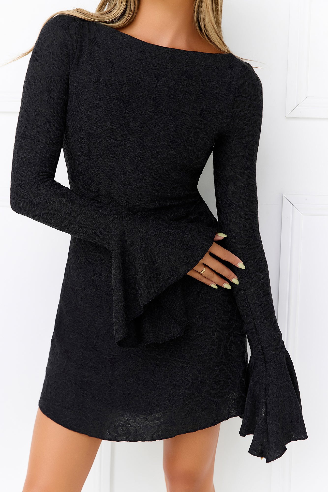 Without Limits Mesh Mini Dress Black