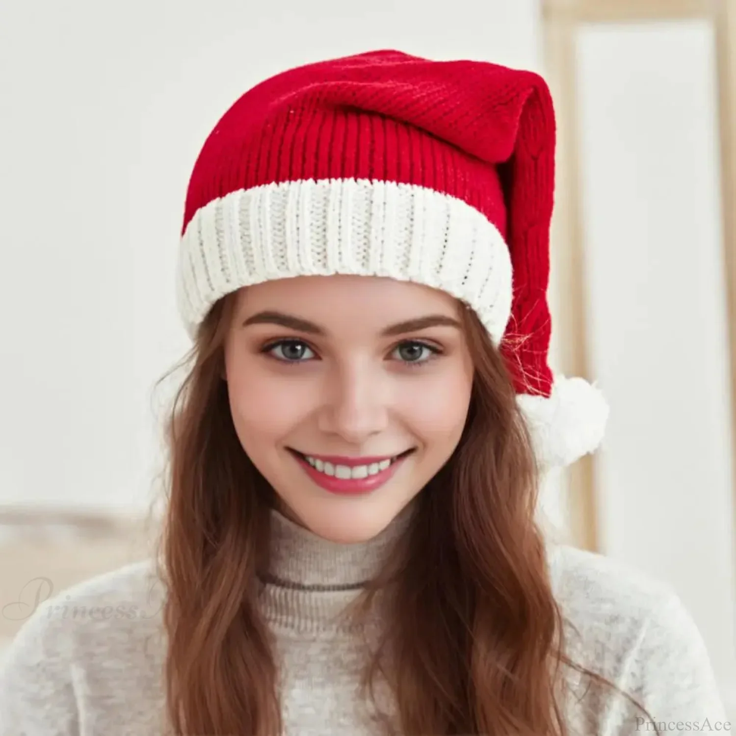 Knitted Santa Cosplay Holiday Beanie Hat