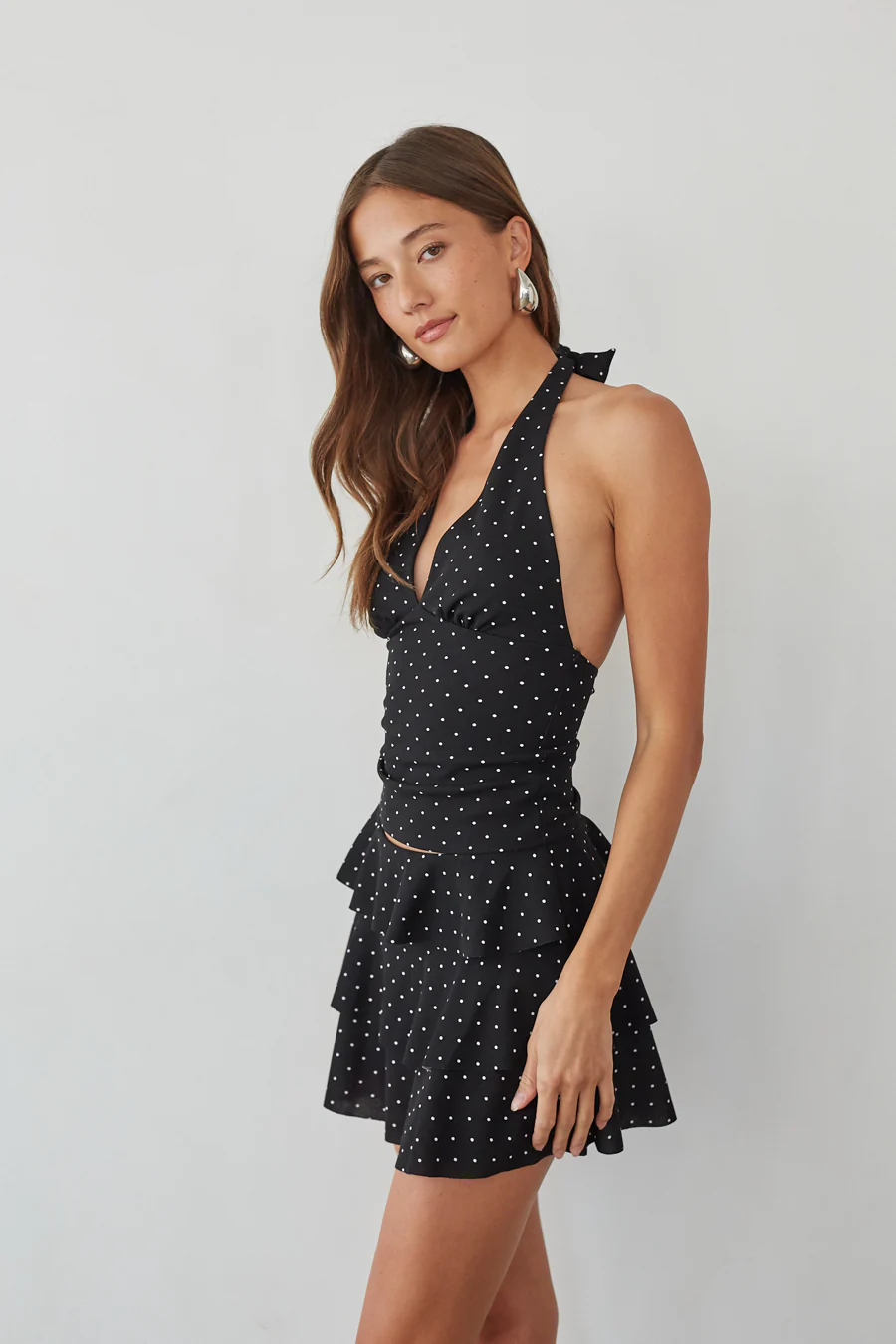 Gracie Polka Dot Ruffle Mini Skort