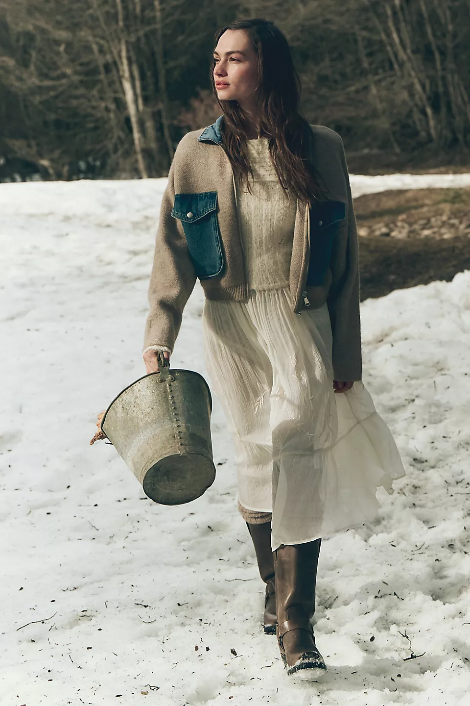 Off-Shoulder Batwing Sweater