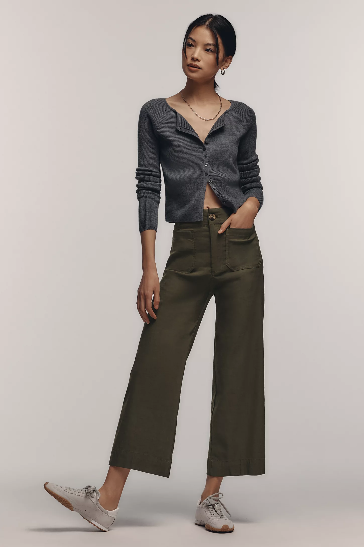 The Colette Magic Fabric Crop Wide-Leg Pants