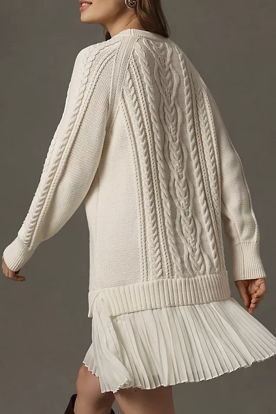 The Delphine Sweater Twofer Mini Dress