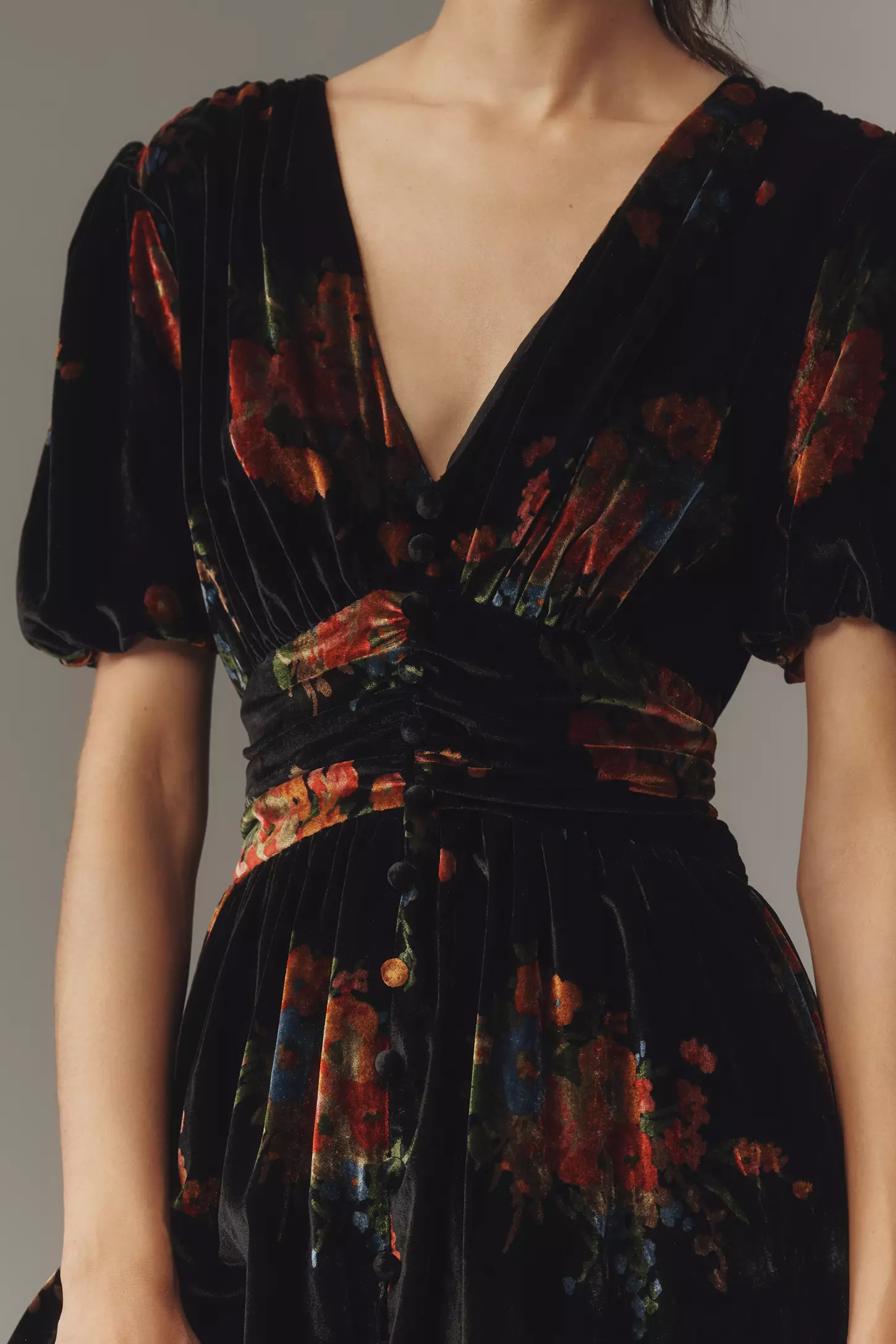 The Katerina Button-Front Dress: Velvet Edition