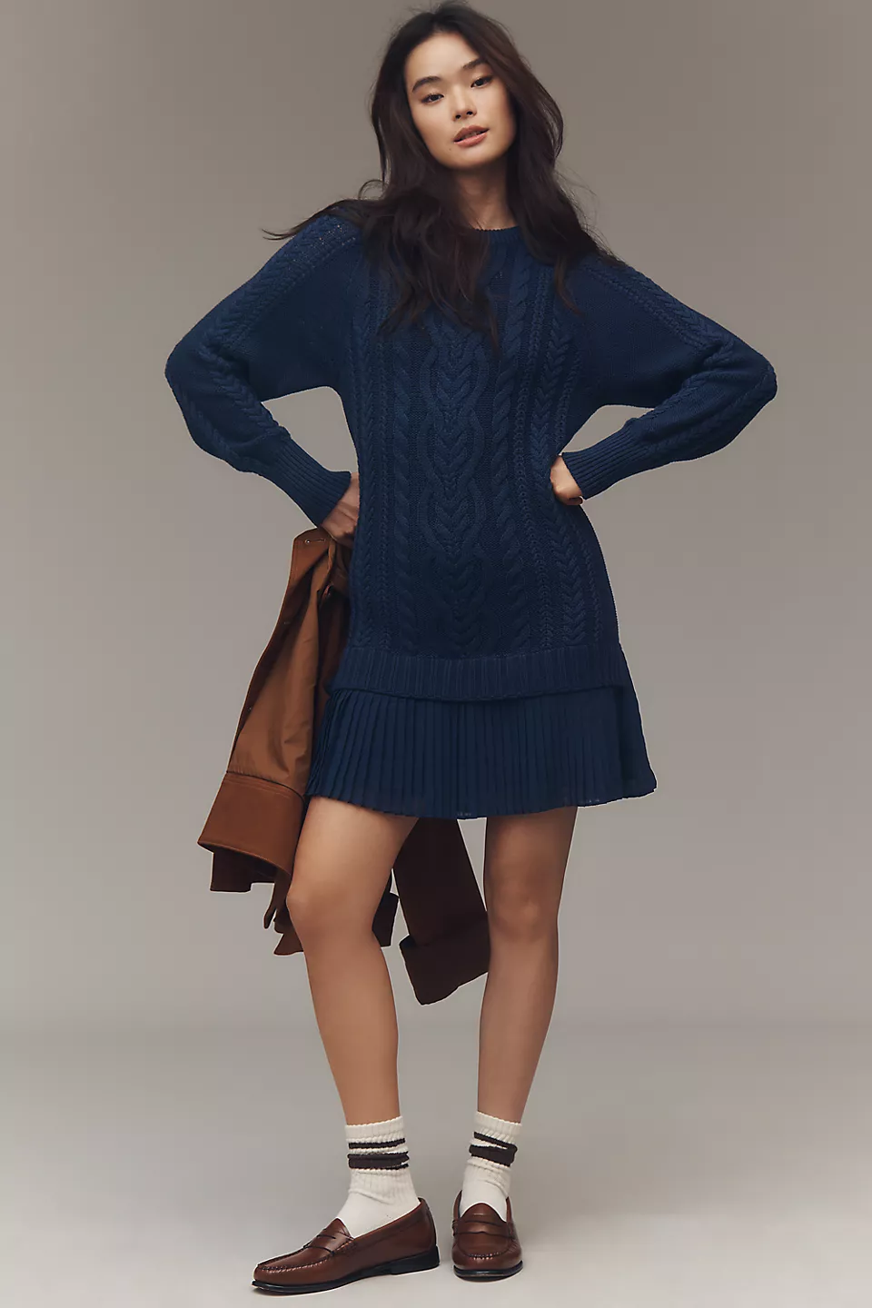 The Delphine Sweater Twofer Mini Dress