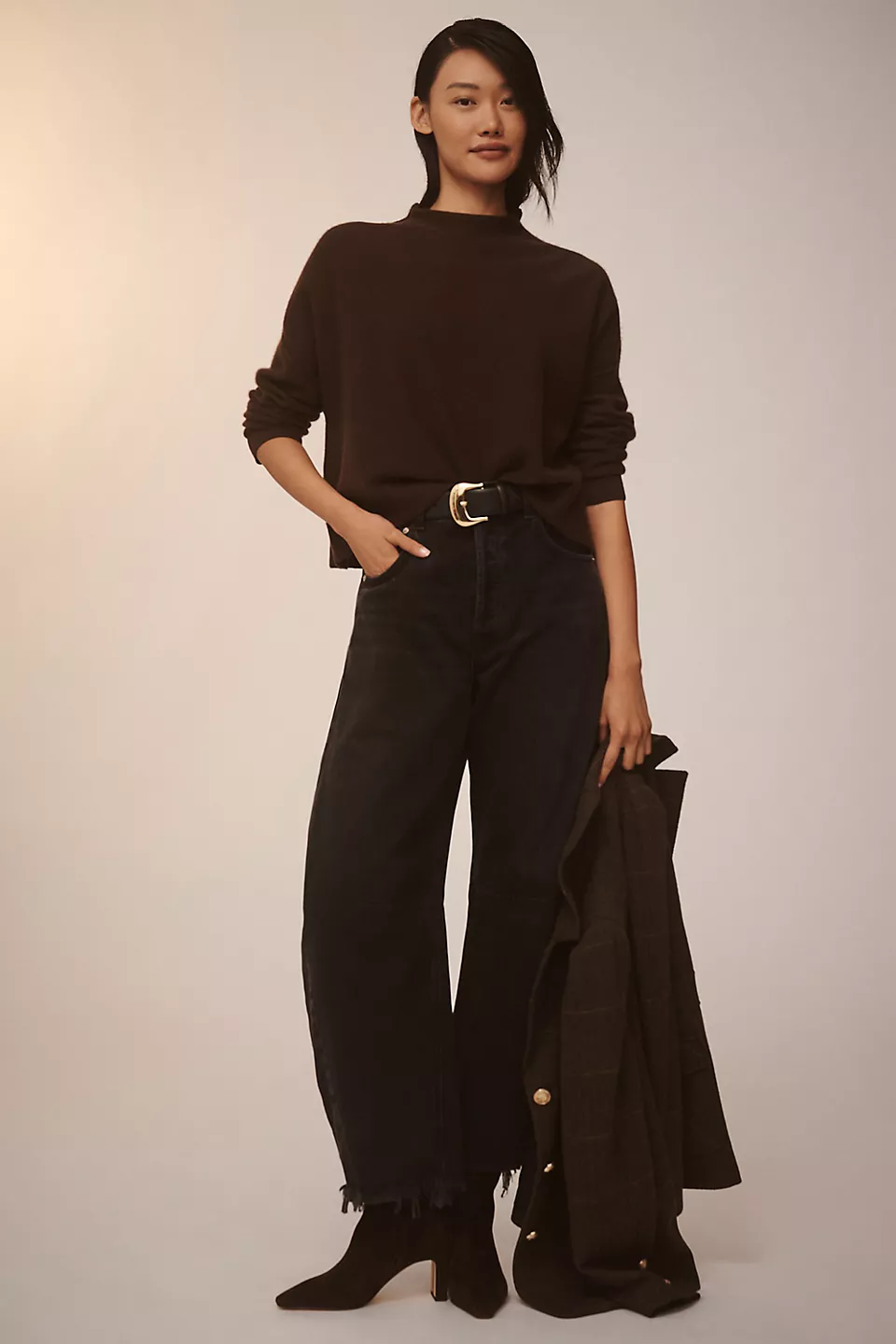 The Alani Cashmere Mock-Neck Sweater