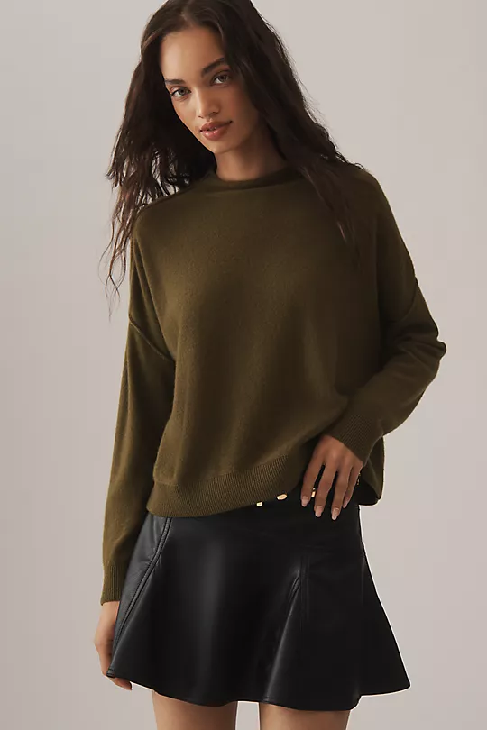 The Alani Cashmere Mock-Neck Sweater