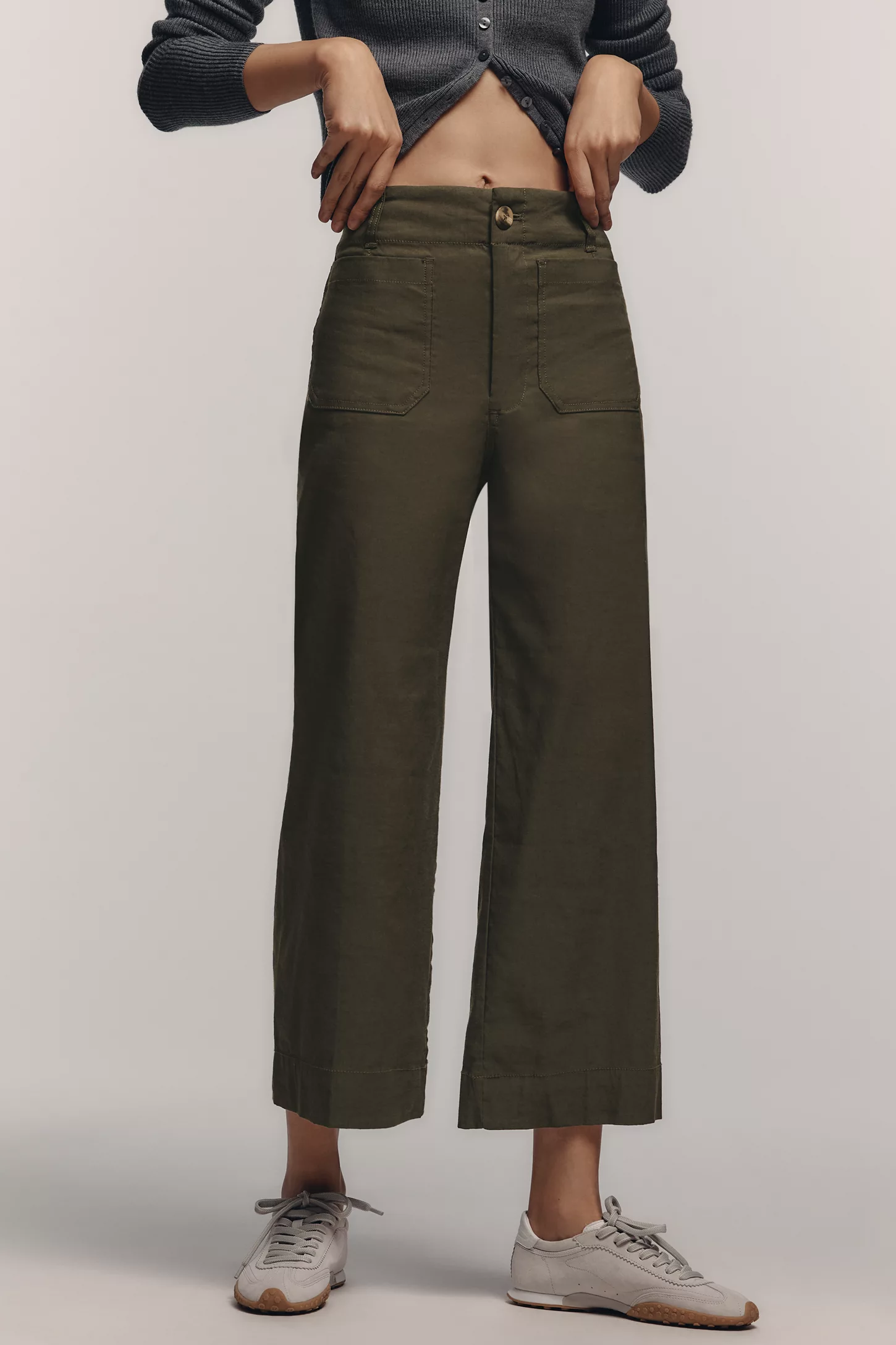 The Colette Magic Fabric Crop Wide-Leg Pants
