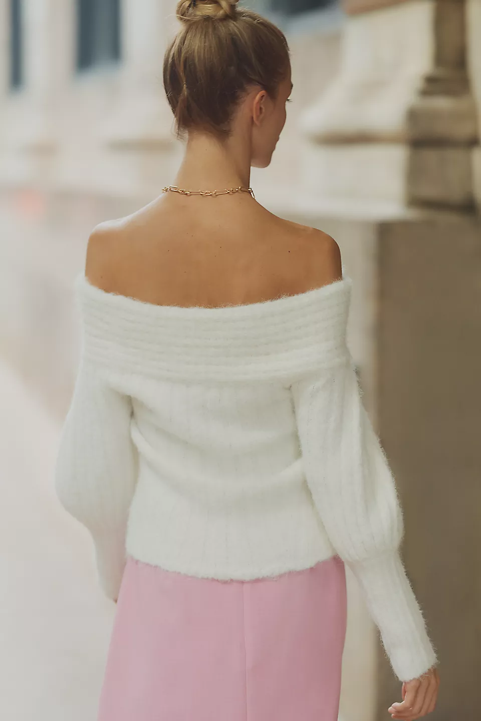 Off-Shoulder Batwing Sweater