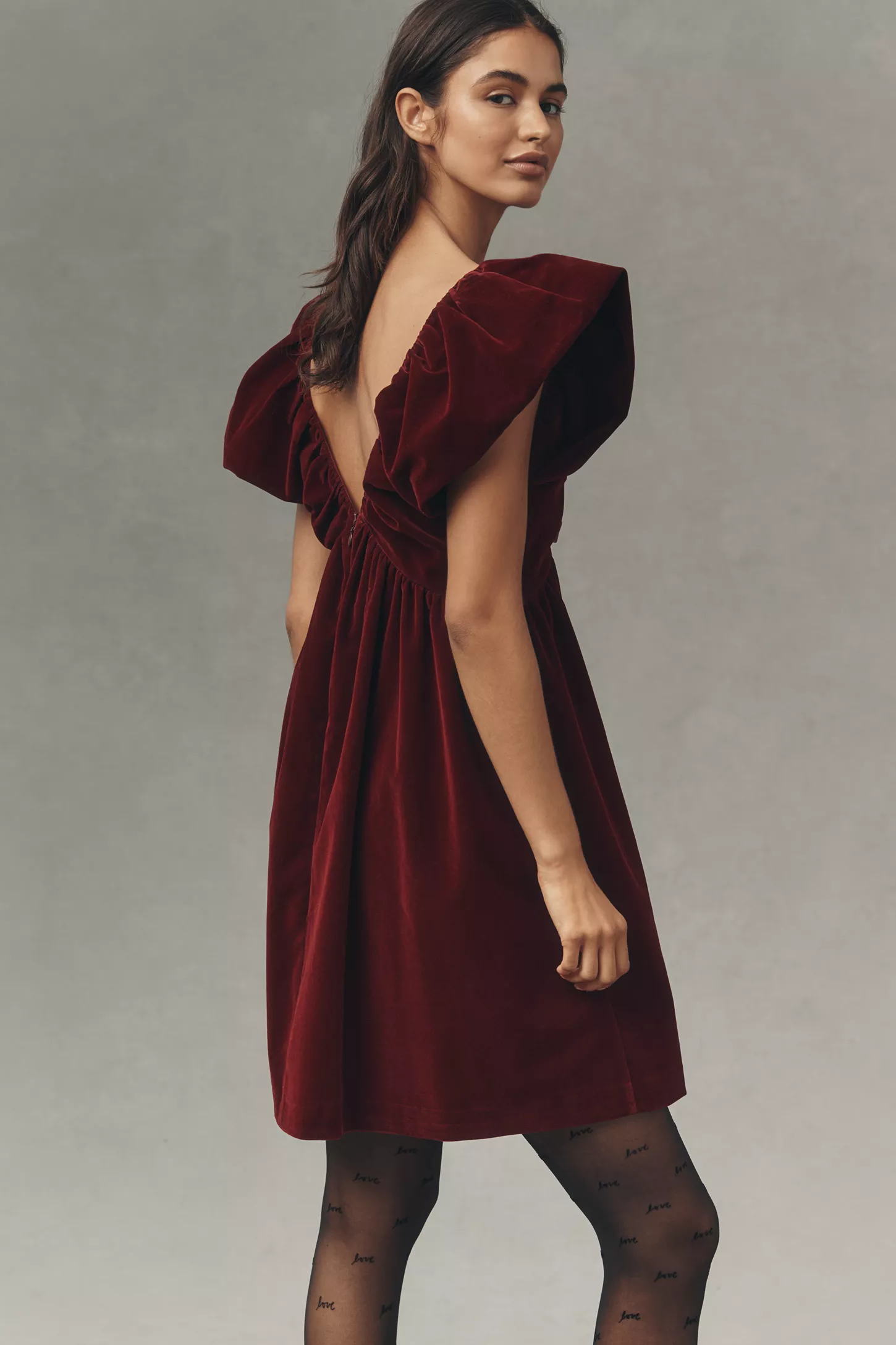 Endless Rose Velvet Bow Mini Dress
