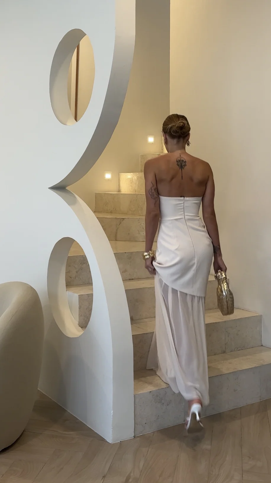 Fenella Asymmetrical Maxi Dress - White