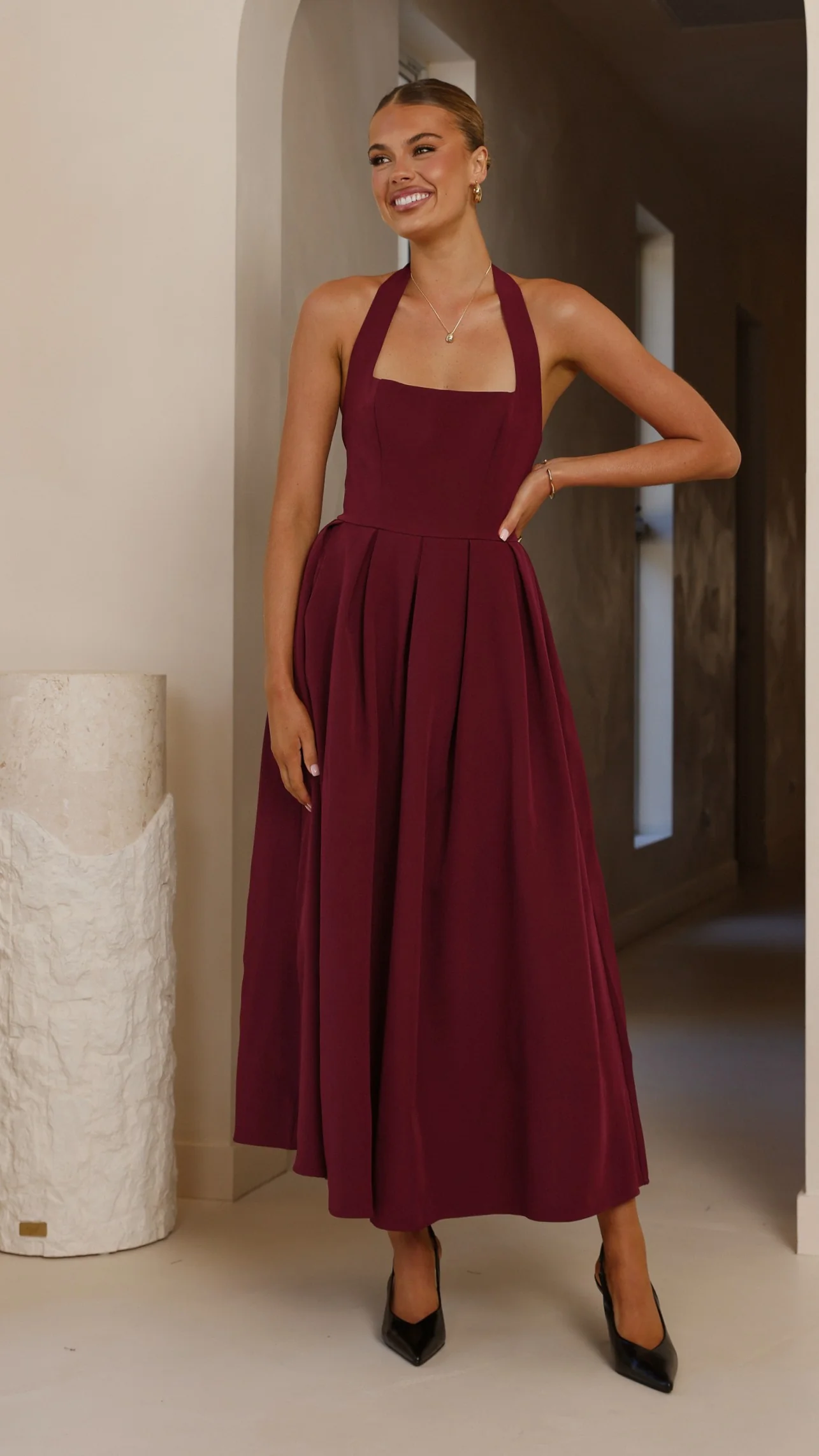 Kristen Maxi Dress - Wine