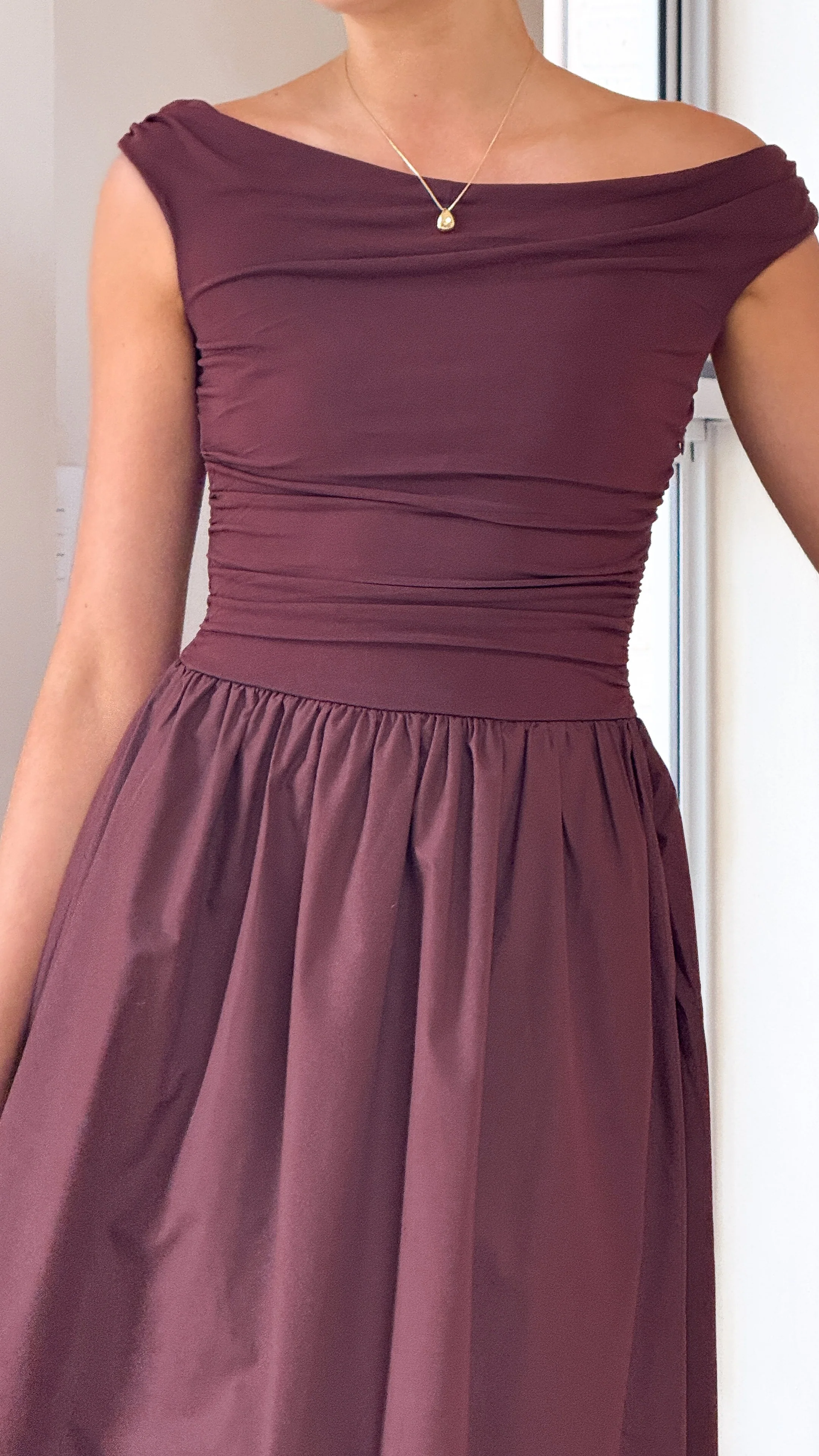 Immy Midi Dress - Brown