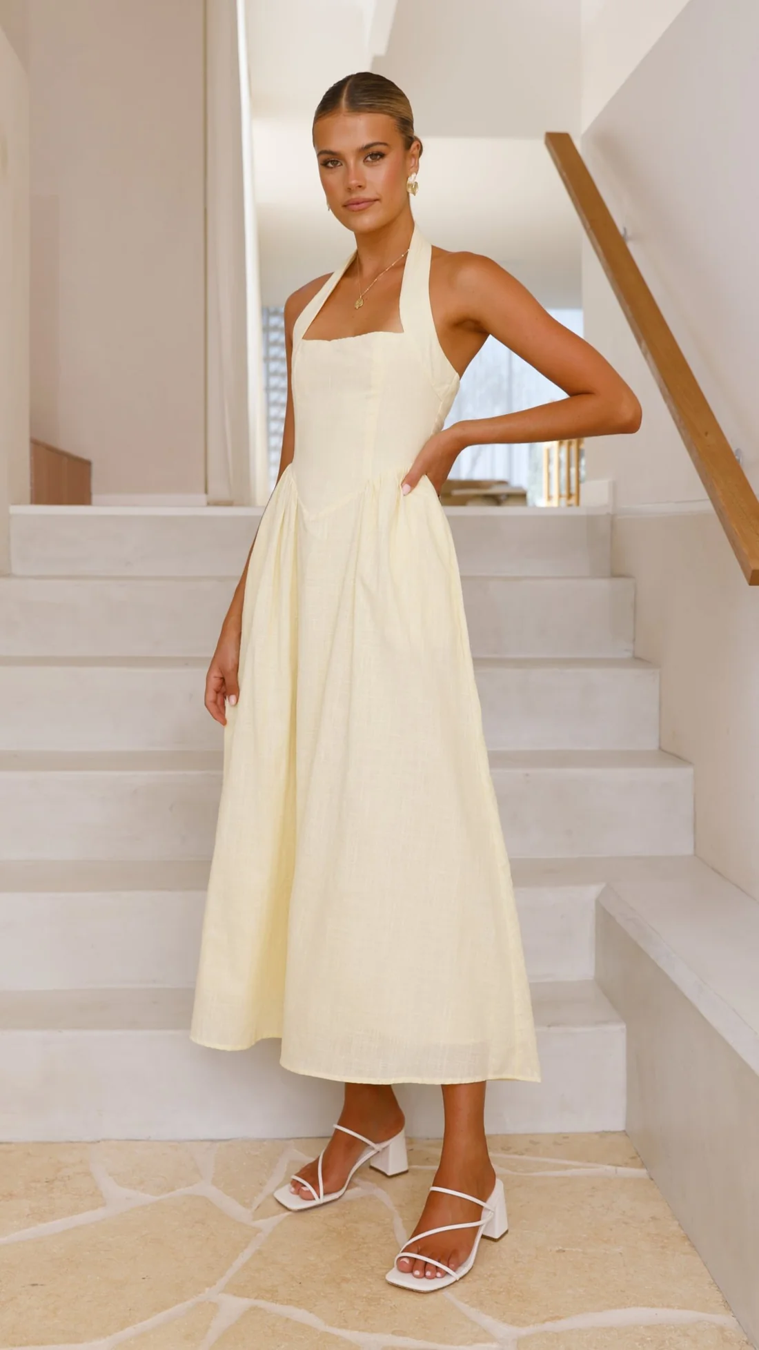 Caden Maxi Dress - Lemon