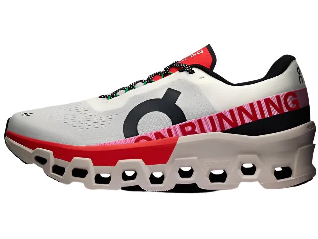 Women's On Running Cloudmonster 2-lvory l Red