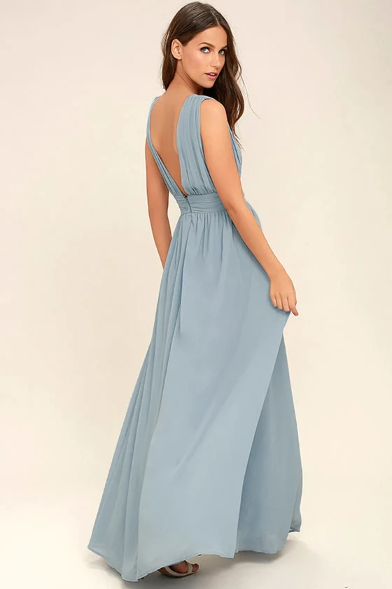 Heavenly Hues Light Blue Maxi Dress
