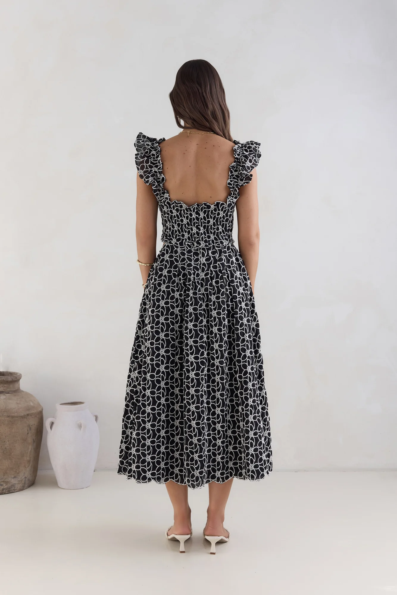 Uncharted Bliss Midi Dress Black