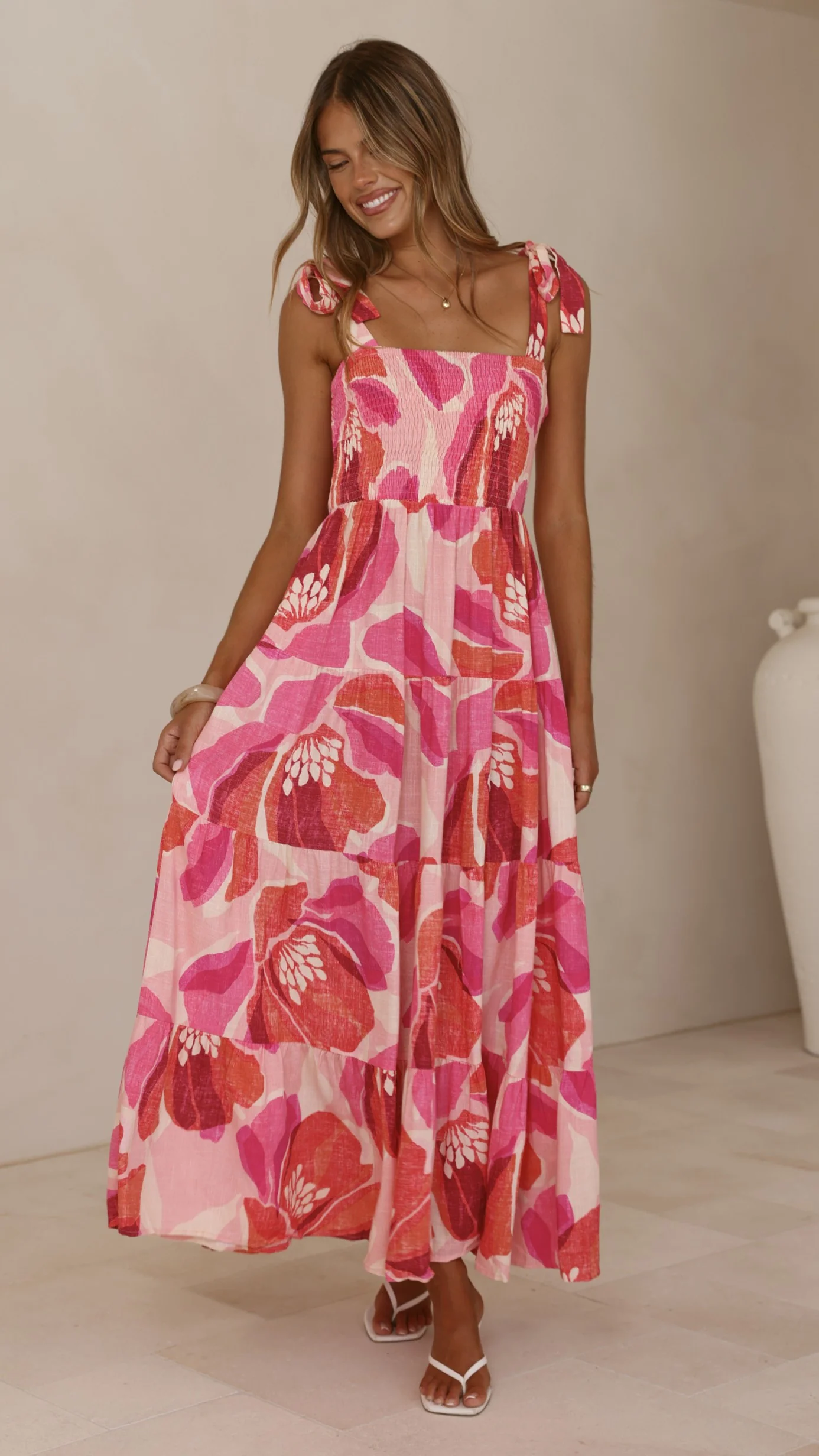 Maille Tiered Maxi Dress - Rosalie Print