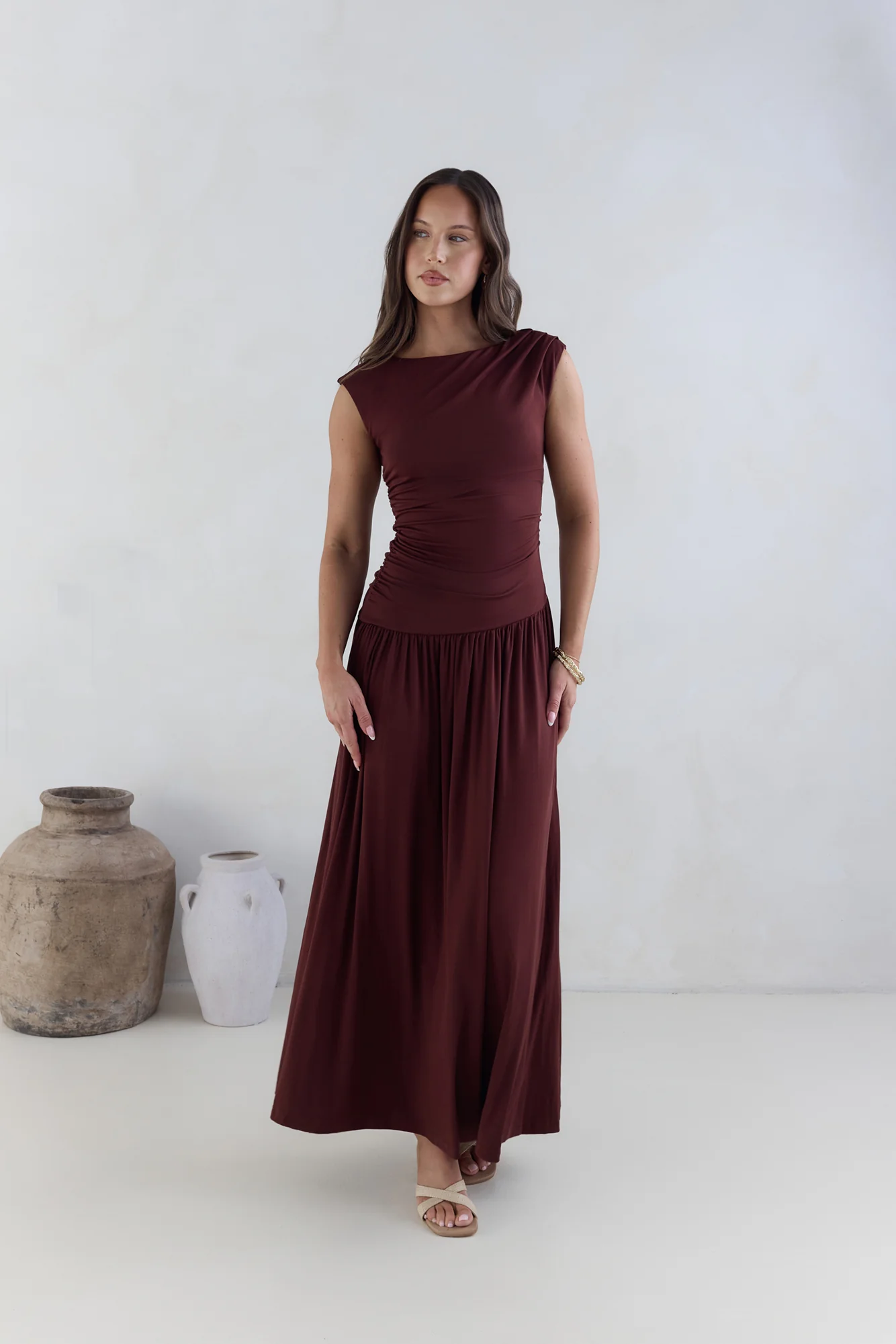 Soluna Maxi Dress Brown