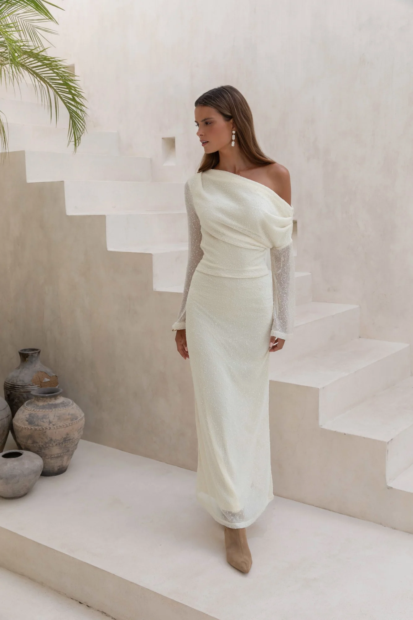 Cool Daze Long Sleeve Knit Maxi Dress Butter