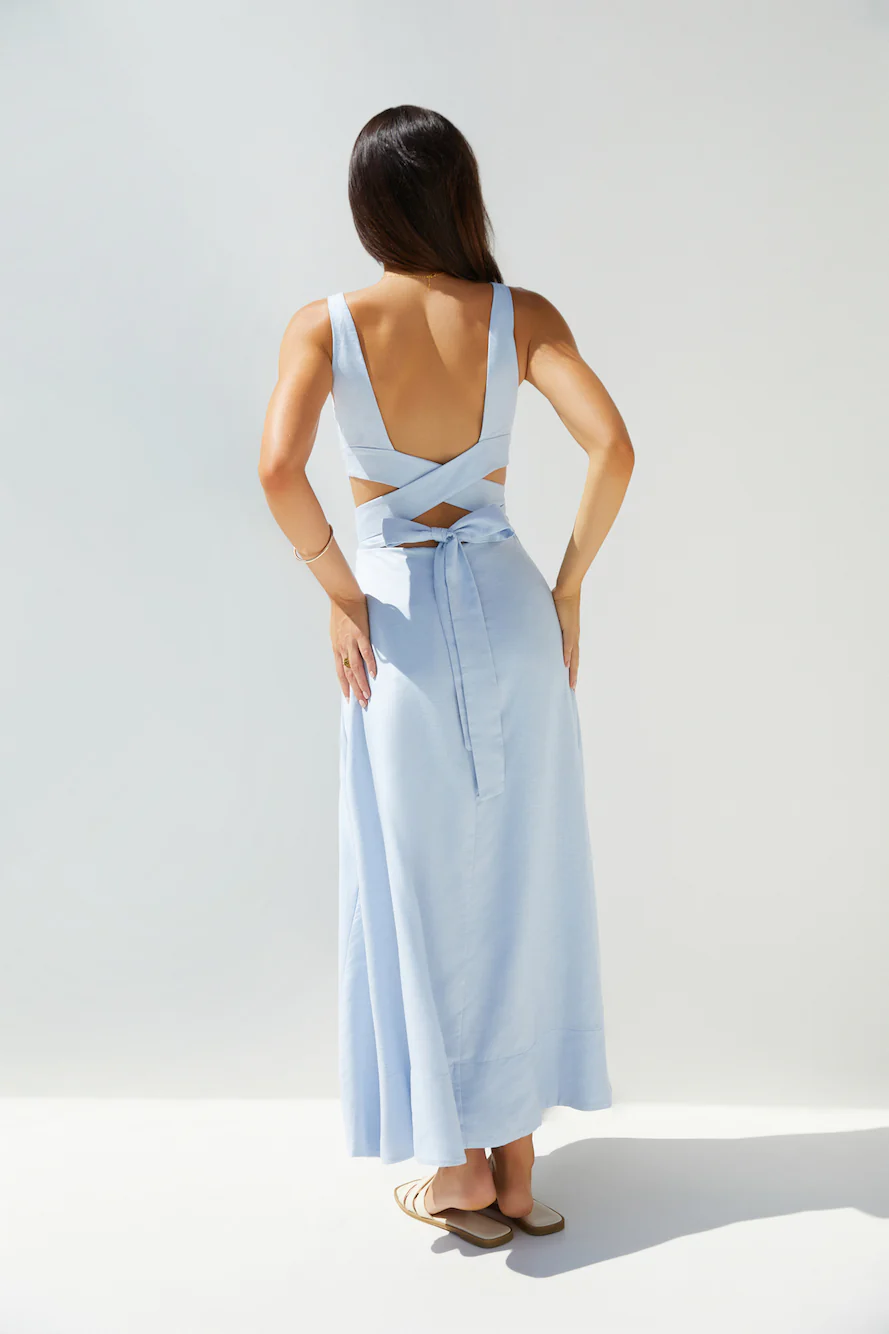 Coastal Glow Maxi Dress Blue