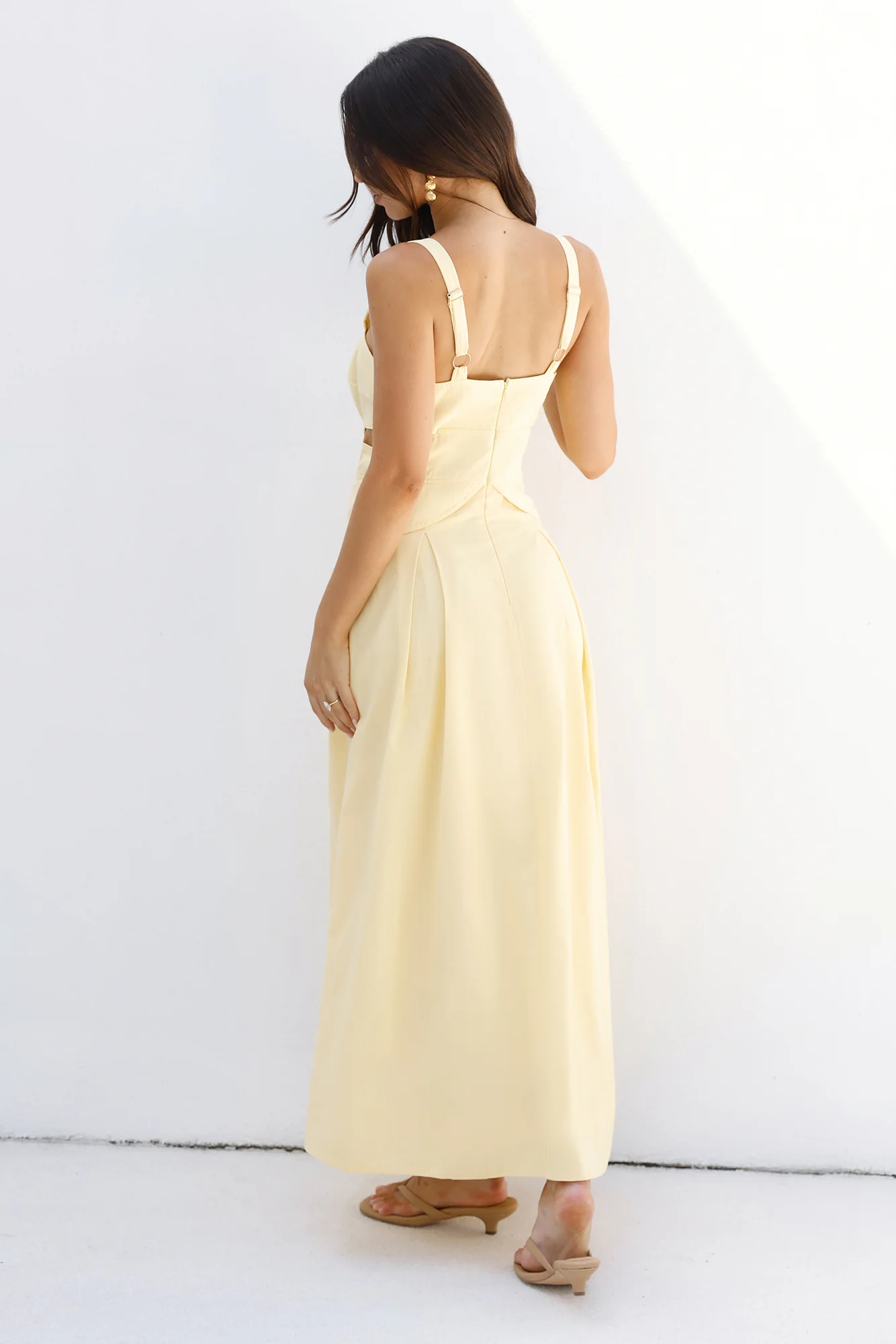 Wild Dahlia Maxi Dress Yellow
