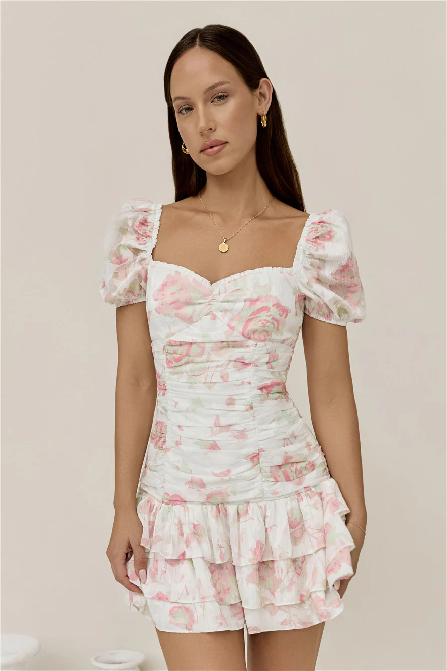 Flora’s Dream Mini Dress White