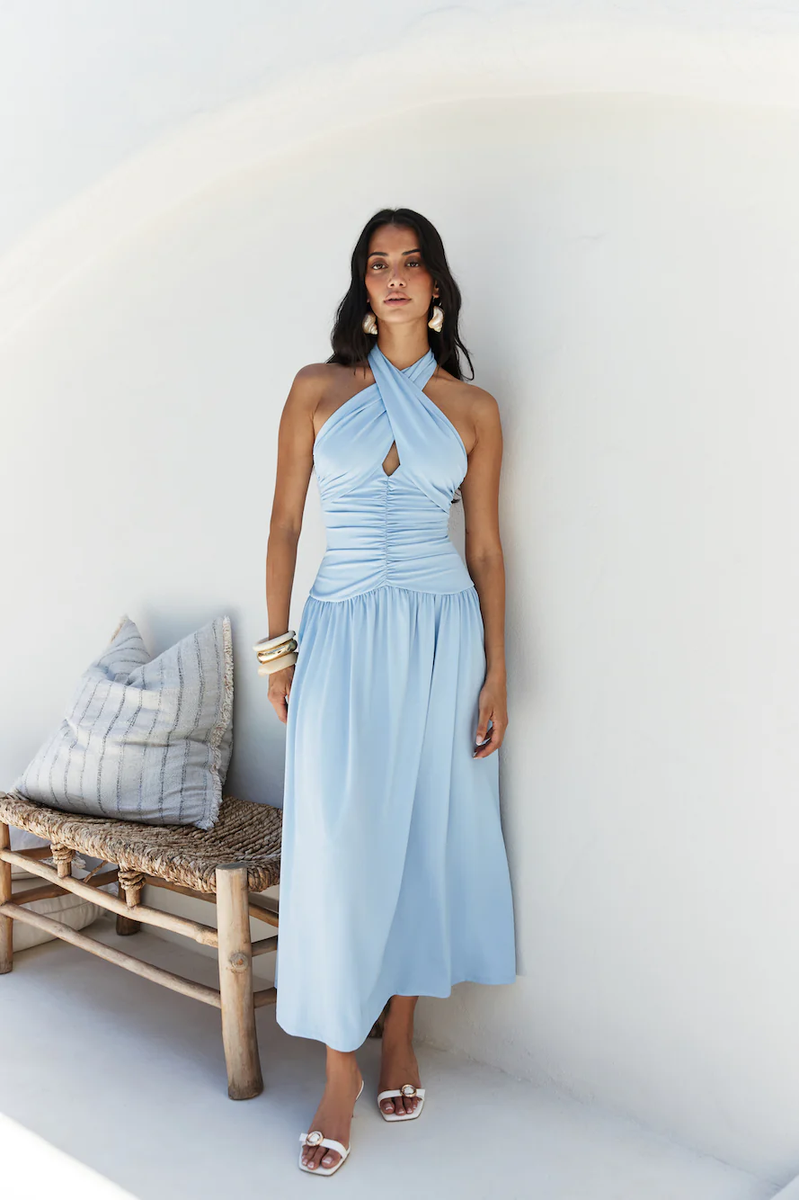 Mocha Moments Maxi Dress Blue