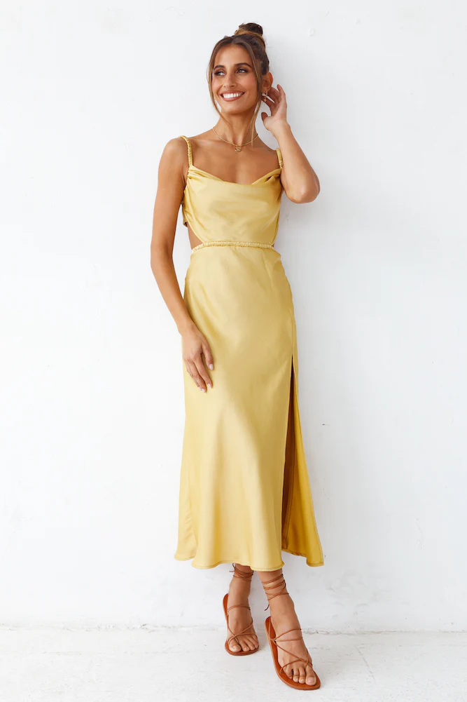 Burning Stars Maxi Dress Yellow