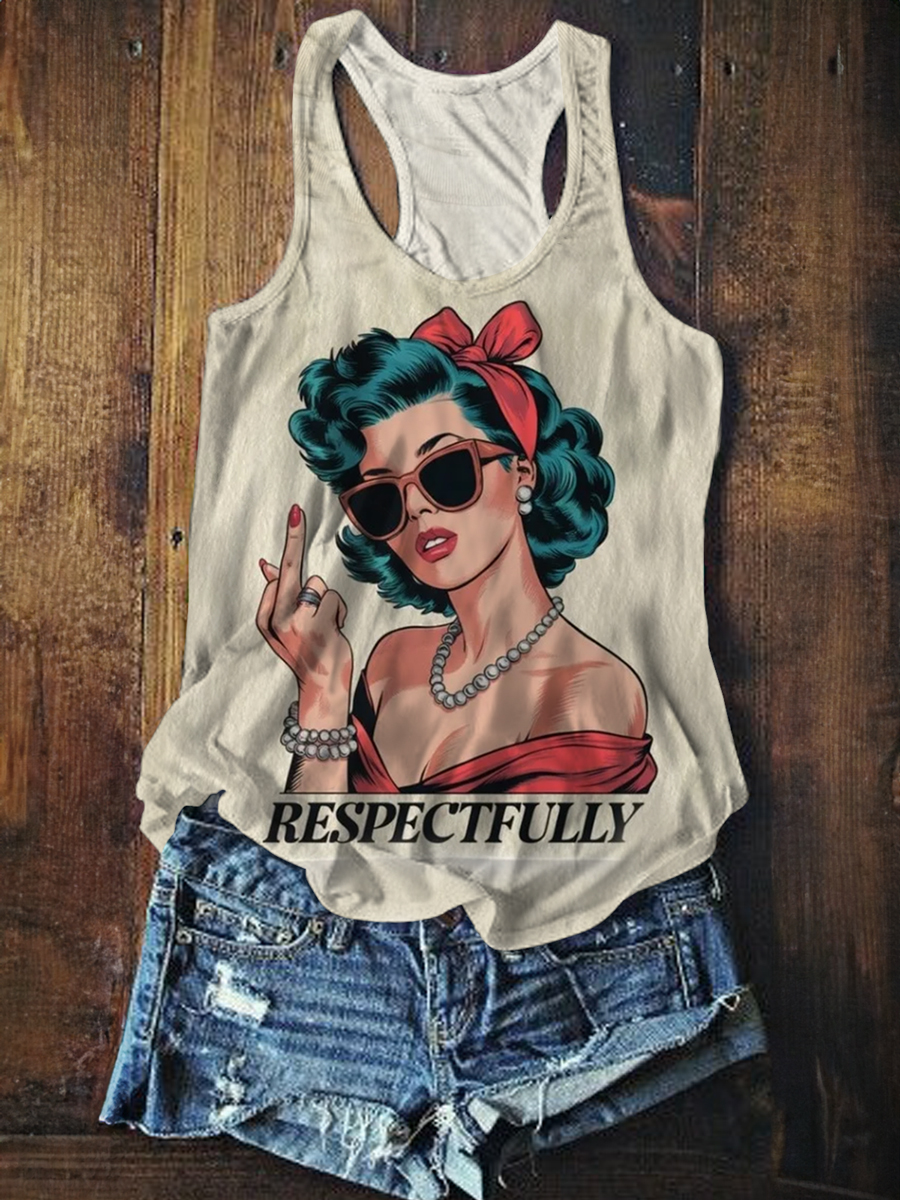Respectfully Print Casaul Tank Top