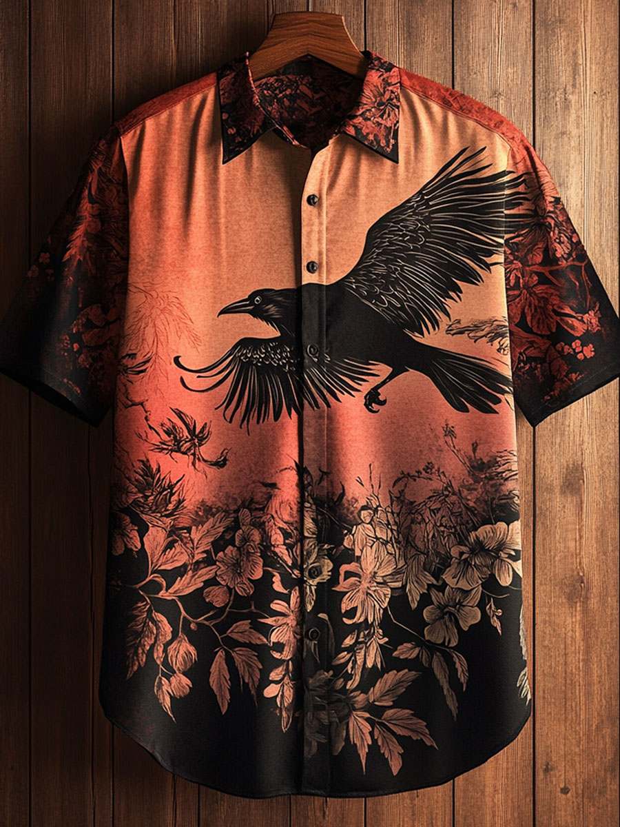 Dark Crow Art Print Casual Shirt