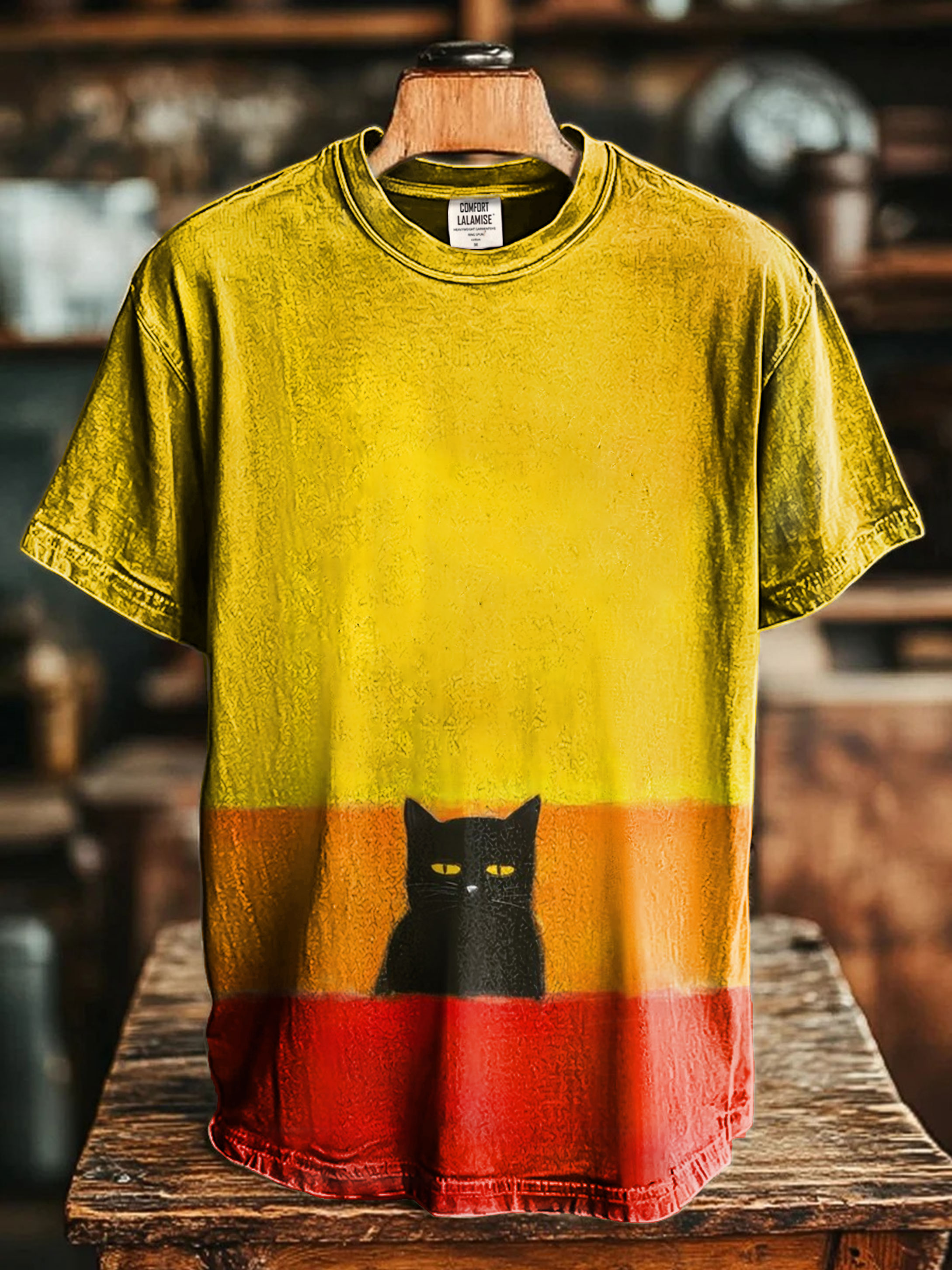 Cat Art Print Casaul Short Sleeve T-shirt