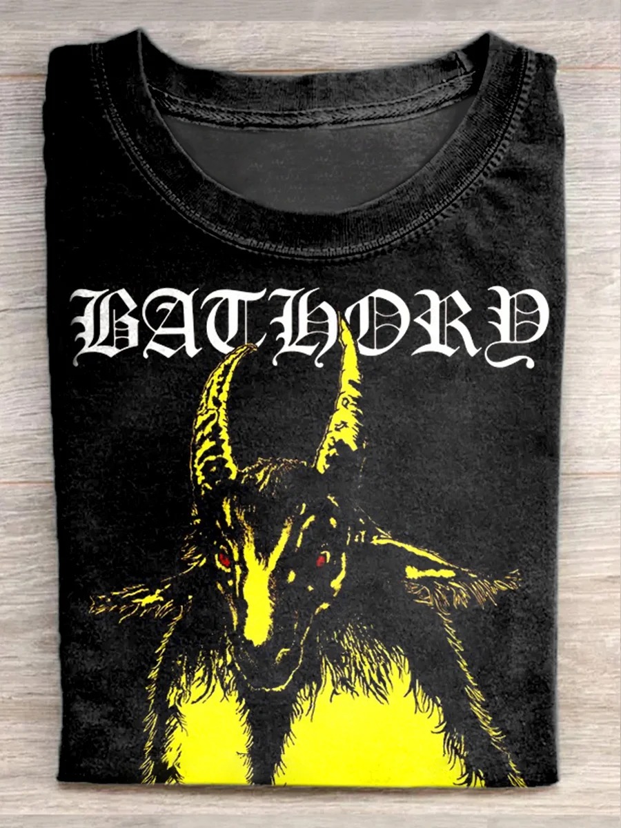 Retro Fantasy Monster Art Print Casual Short Sleeve T-shirt