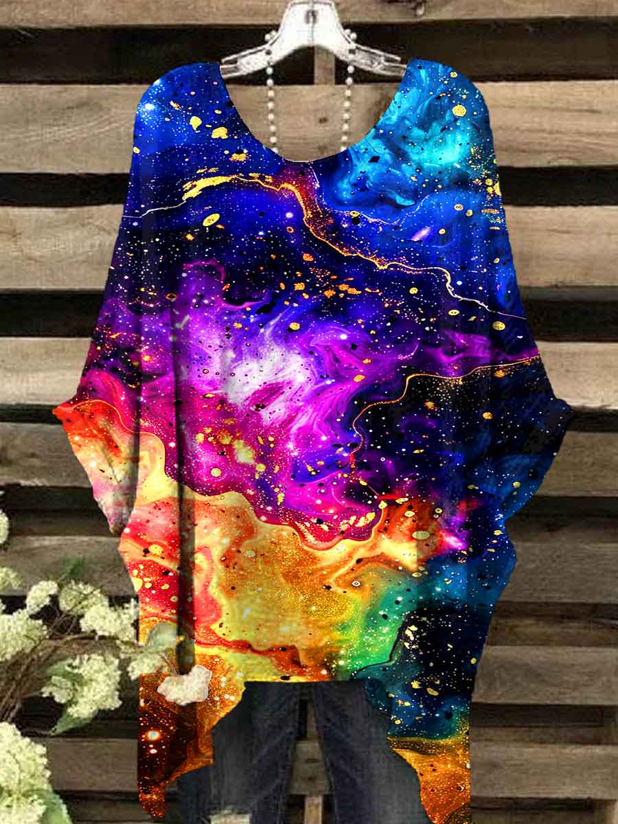 Women's Multicolor Art Print Casual Top