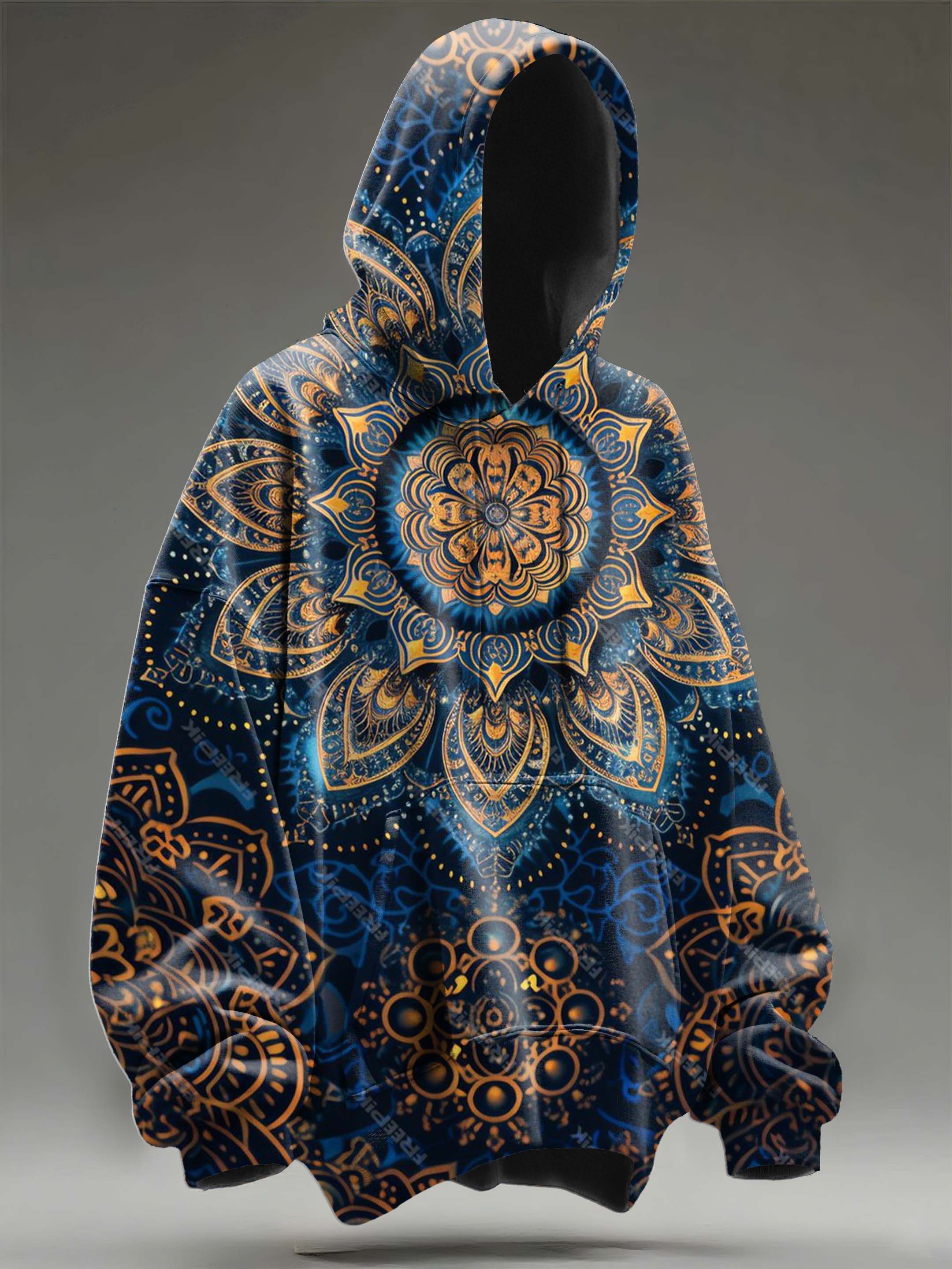 Vintage Mandala Pattern Art Casual Hoodie Sweatshirt