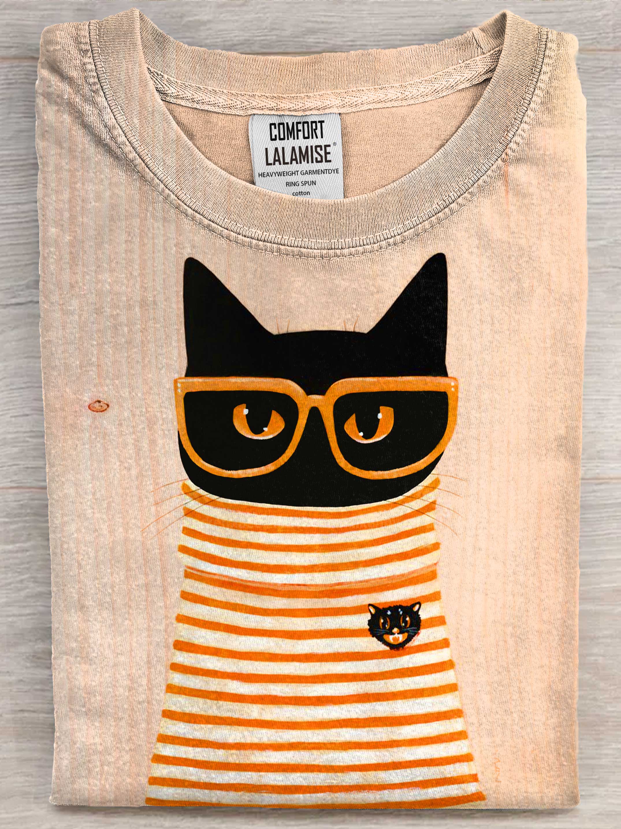 Cat Art Print Casual Short Sleeve T-shirt