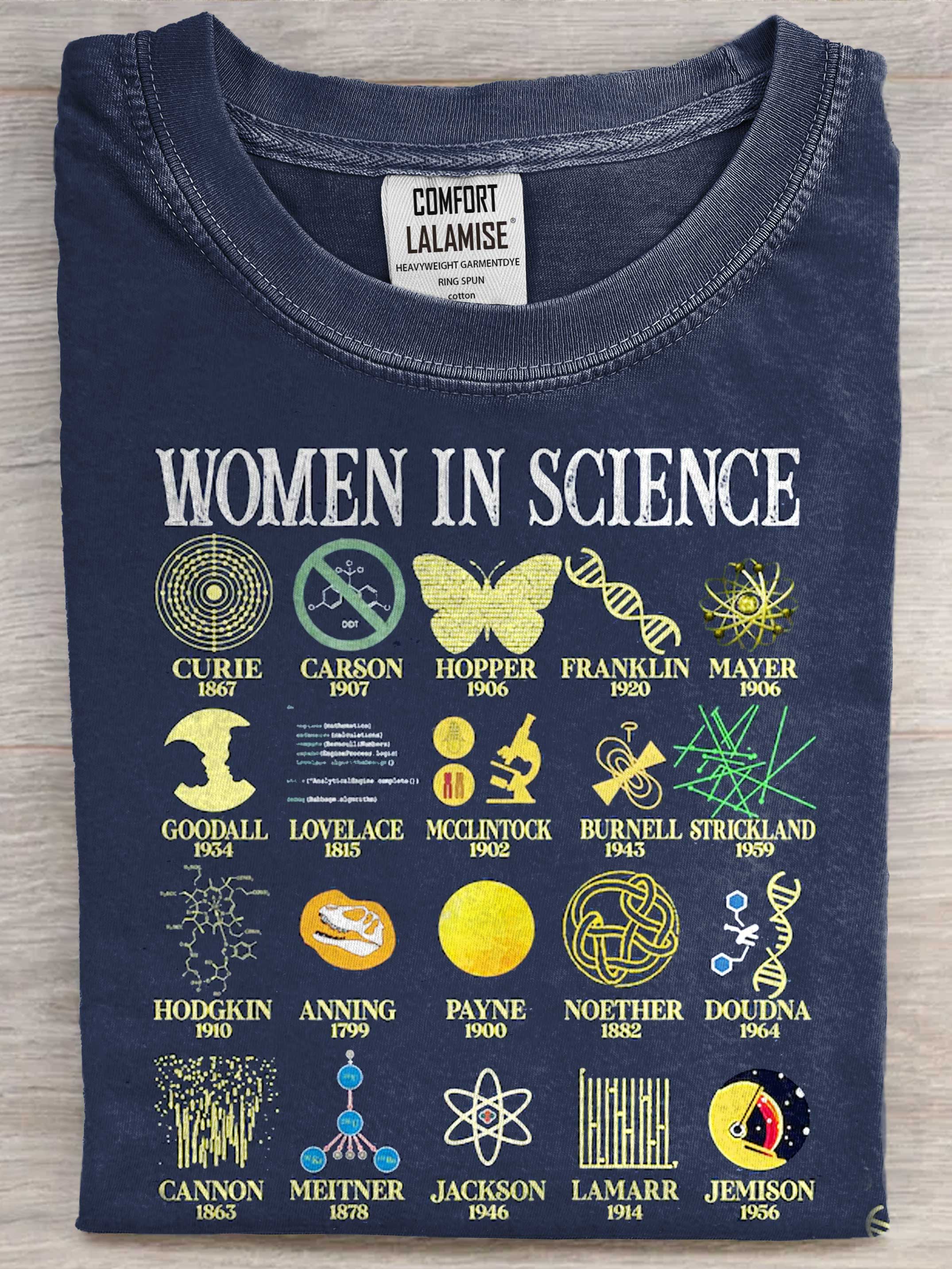 Women in science Art Print Casual Short Sleeve T-shirt