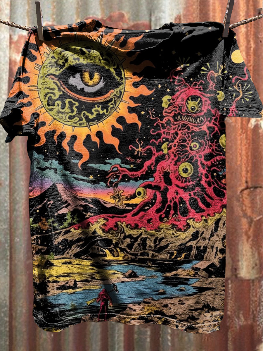 Dark Fantacy Art Print Casaul Short Sleeve T-shirt