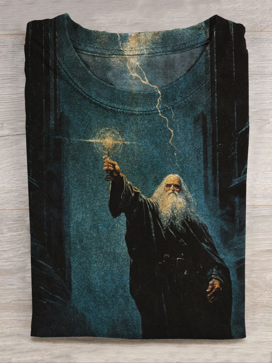 Dark fantasy Art Printed Short-sleeved Top