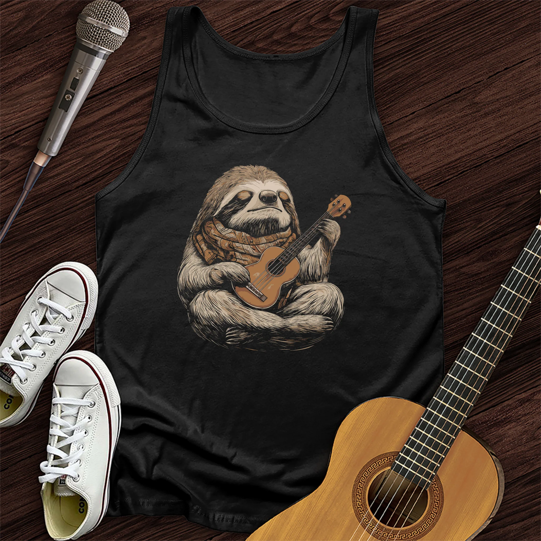 Sloth Ukulele Unisex Tank Top